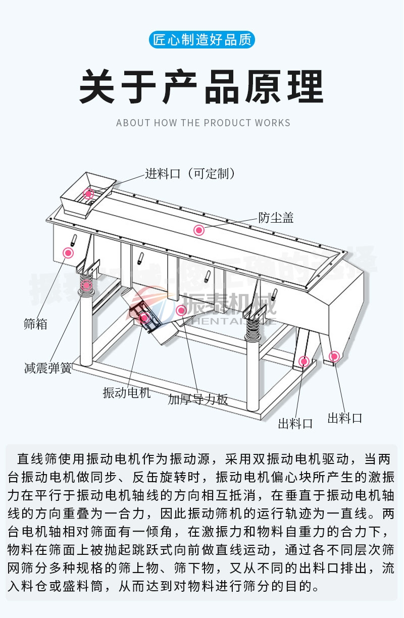 鸡精直线振动筛结构说明