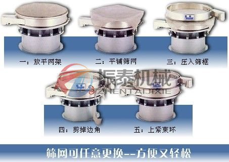 阻燃剂超声波振动筛换网步骤